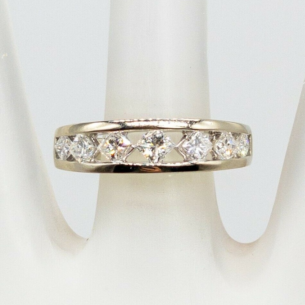 PRINCESS CUTS (2CT TOTAL)  SET DESIGNER RING - Picture 6 of 10